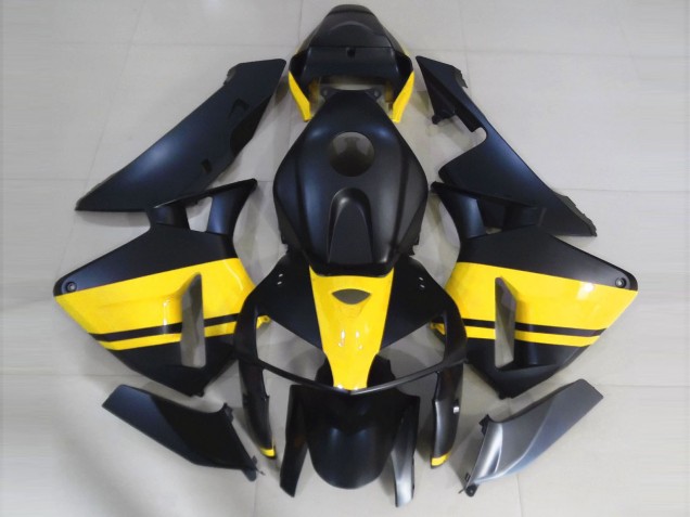 Matte Black & Gloss Yellow 2005-2006 CBR600RR Motorcycle Fairings