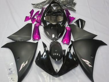 Matte Black & Pink 2009-2011 R1 Motorcycle Fairings