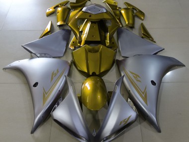 Matte Silver & Gold 2009-2011 R1 Motorcycle Fairings