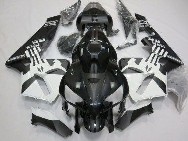 Matte Black & White Punisher Logo 2005-2006 CBR600RR Motorcycle Fairings