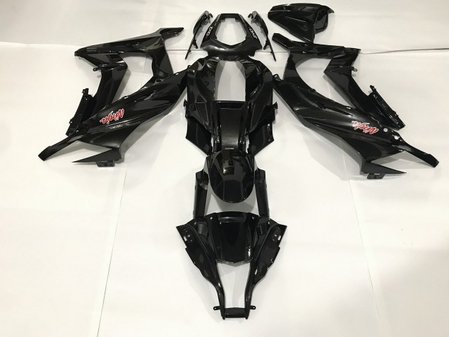 Metallic Black 2009-2012 ZX6R Motorcycle Fairings