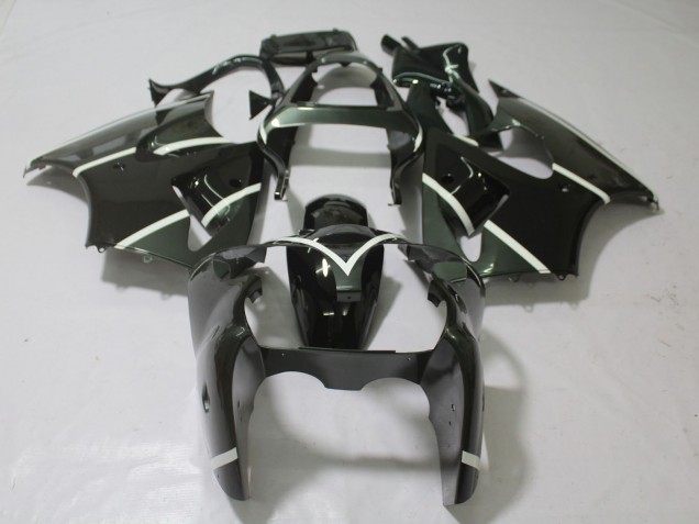 Metallic Grey & Black 2000-2002 ZX6R Motorcycle Fairings