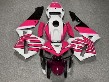 Pink and White Wings 2005-2006 CBR600RR Motorcycle Fairings