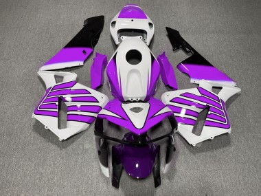 Purple and White Wings 2005-2006 CBR600RR Motorcycle Fairings