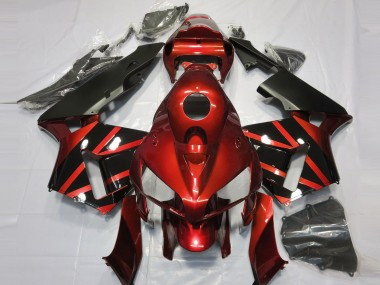 Red & Gloss Black Design 2005-2006 CBR600RR Motorcycle Fairings