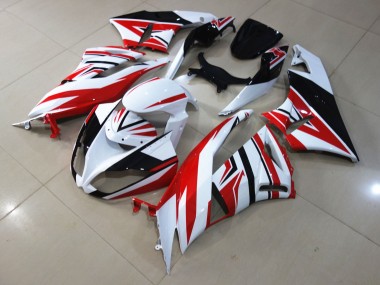 Red White Zagg 2009-2012 ZX6R Motorcycle Fairings