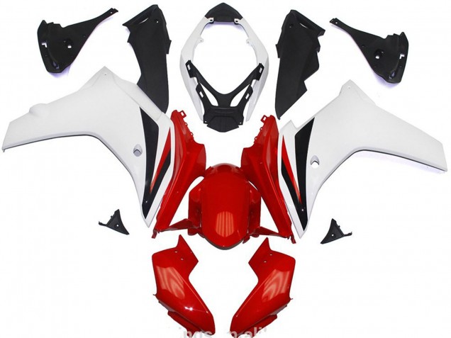 Red and White Gloss 2011-2012 CBR600F Motorcycle Fairings