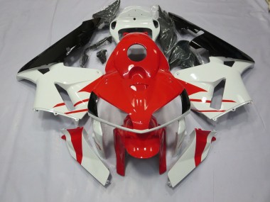 Red and White Style 2005-2006 CBR600RR Motorcycle Fairings