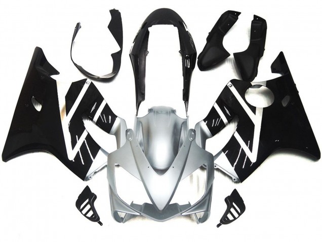 Silver Grey and Gloss Black 2004-2007 CBR600 F4i Motorcycle Fairings