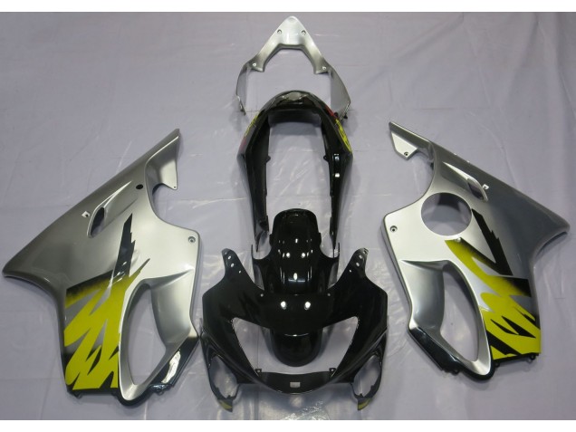 Silver Yellow and Black 1999-2000 CBR600 F4 Motorcycle Fairings