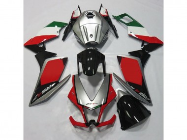 Silver and Red 2012-2015 RS4 125 Motorcycle Fairings