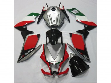 Silver and Red 2012-2015 RS4 125 Motorcycle Fairings