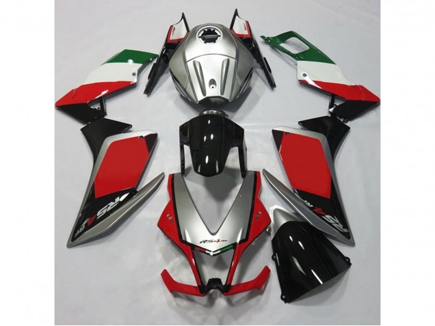 Silver and Red 2012-2015 RS4 125 Motorcycle Fairings