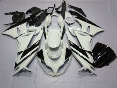 Special White Black 2009-2012 ZX6R Motorcycle Fairings