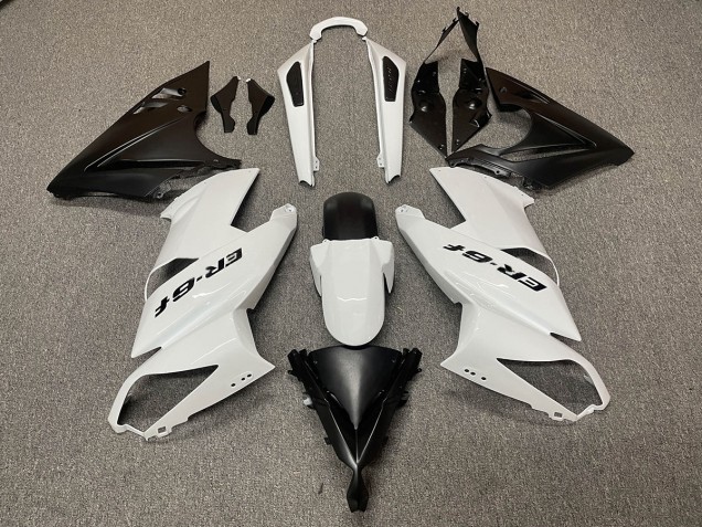 White Black Logo 2009-2011 Ninja 650R Motorcycle Fairings