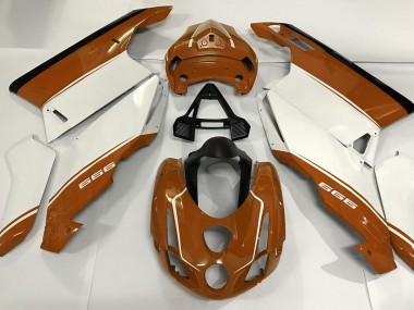 White Orange and Black 2003-2004 Ducati 749 999 Motorcycle Fairings