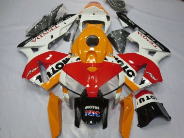 White Repsol 2005-2006 CBR600RR Motorcycle Fairings