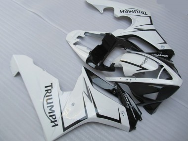 White Silver and Black 2006-2008 Daytona 675 Motorcycle Fairings