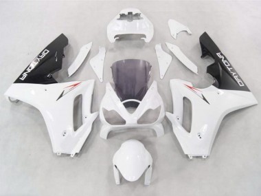 White w Black lowers 2006-2008 Daytona 675 Motorcycle Fairings